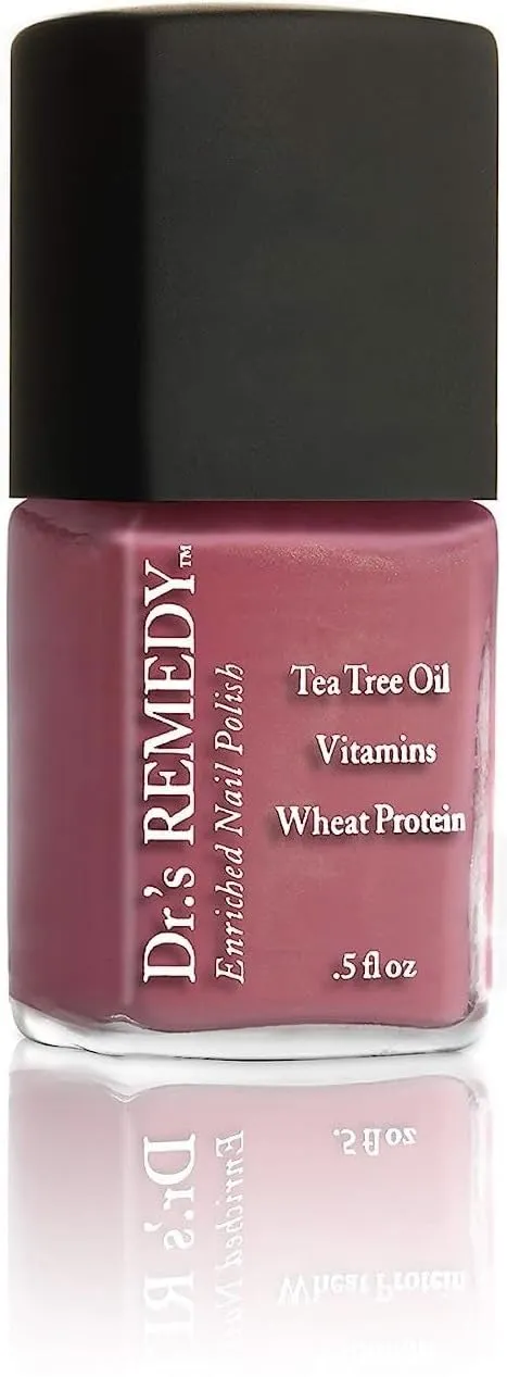 Dr’s Remedy 3 Pack Nail Polish Kit, Feeling Rose-Y Trio, All Natural Enriched Nail Strengthener Non Toxic and Organic - TOTAL Two-in-One/RELAXING Rose/RESILIENT