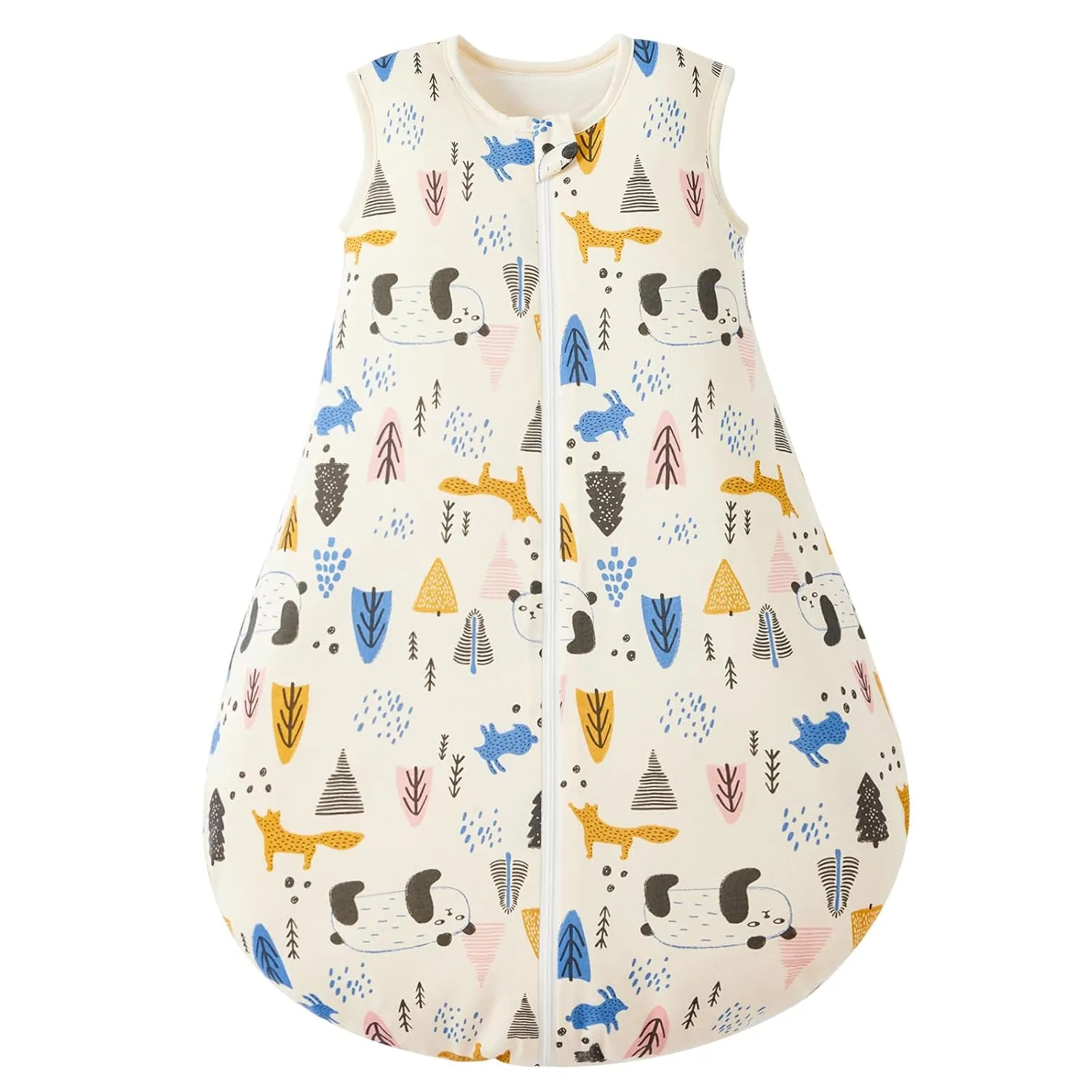 Duomiaomiao 1.5 TOG Baby Sleep Sack 100% Cotton Four Season Baby Wearable Blanket, Breathable Comfy Toddler Sleeping Sack