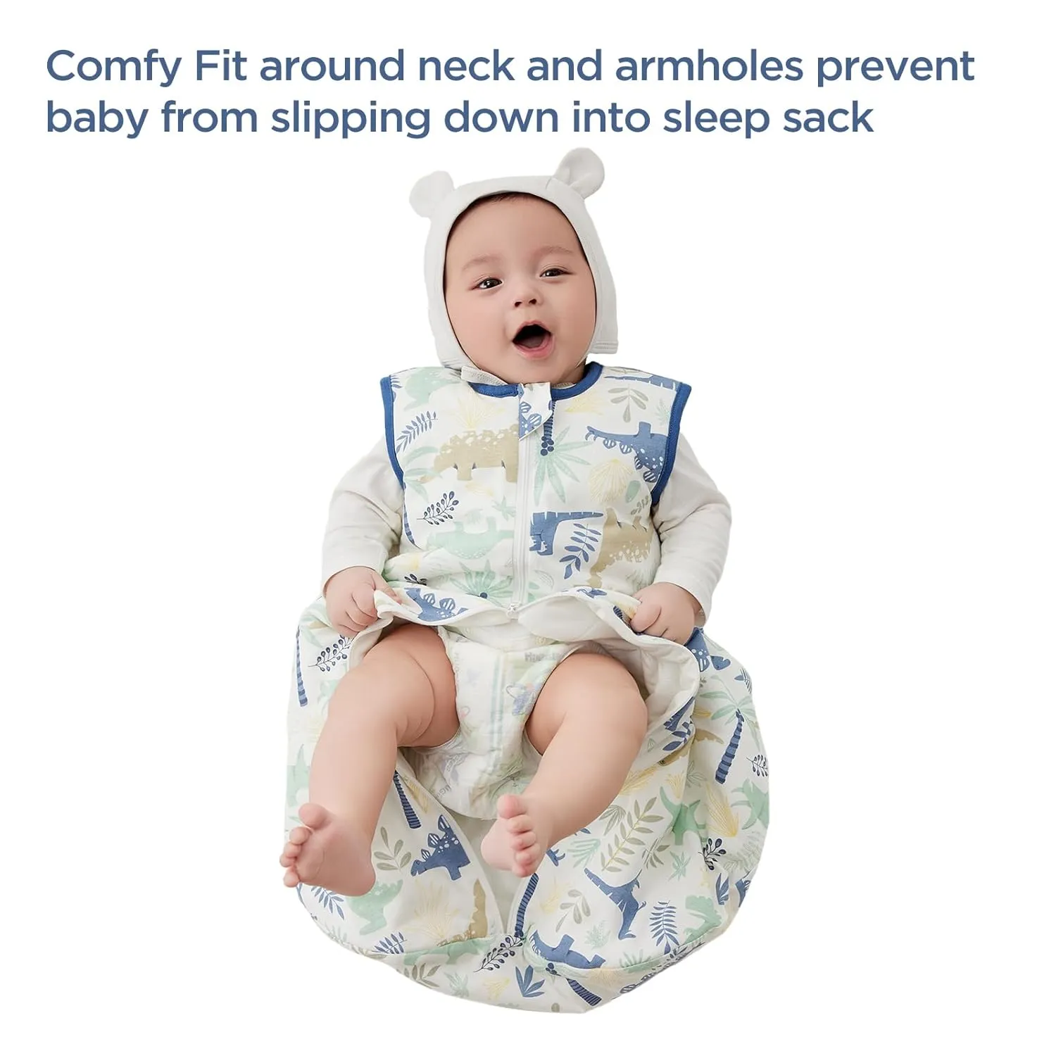 Duomiaomiao 2.5 TOG Baby Sleep Sack 100% Cotton Winter Baby Wearable Blanket, Warm Quilted Comfy Toddler Sleeping Sack