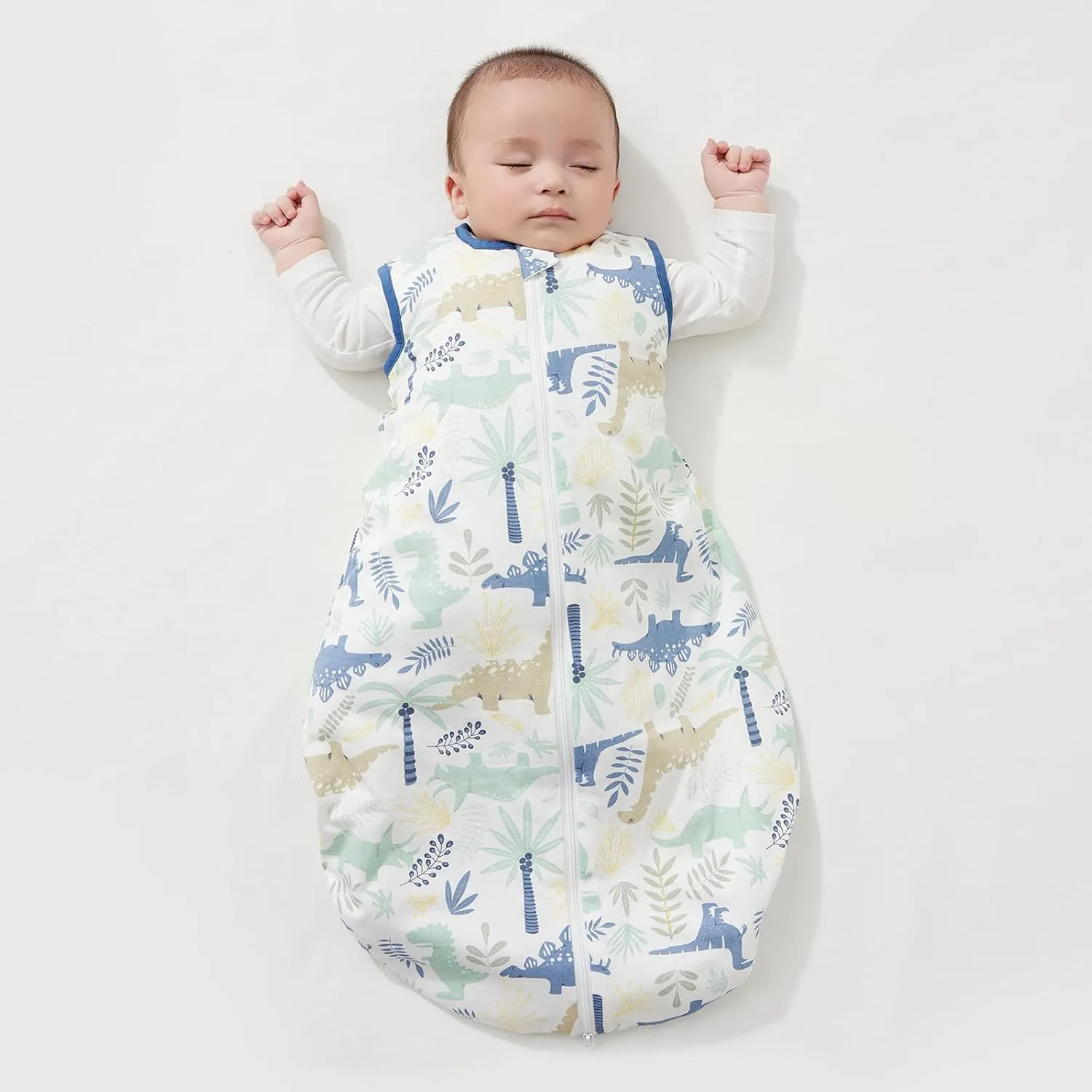 Duomiaomiao 2.5 TOG Baby Sleep Sack 100% Cotton Winter Baby Wearable Blanket, Warm Quilted Comfy Toddler Sleeping Sack