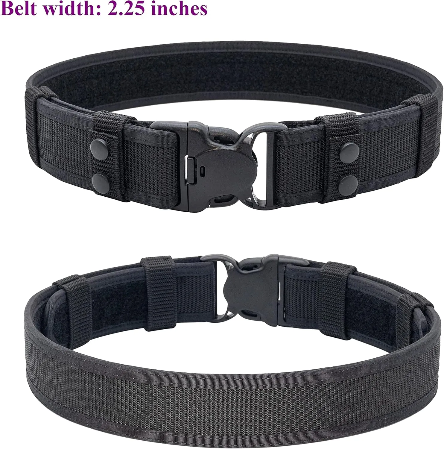 Duty Belt Law Enforcement Police Correctional Officer Security Belts 2 Keepers 2"/2.25" Wide