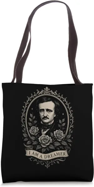 Edgar Allan Poe Gothic Literature Fan Dark Poetry Raven Gear Tote Bag