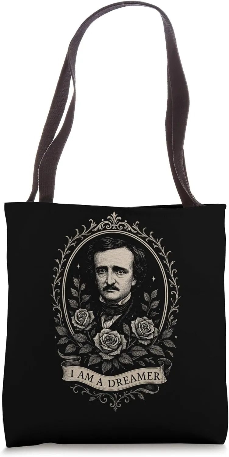 Edgar Allan Poe Gothic Literature Fan Dark Poetry Raven Gear Tote Bag