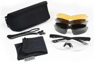 Edge Tactical Eyewear HO611 Overlord Kit with 4 Lens Sets with Polarized Smoke, Clear
