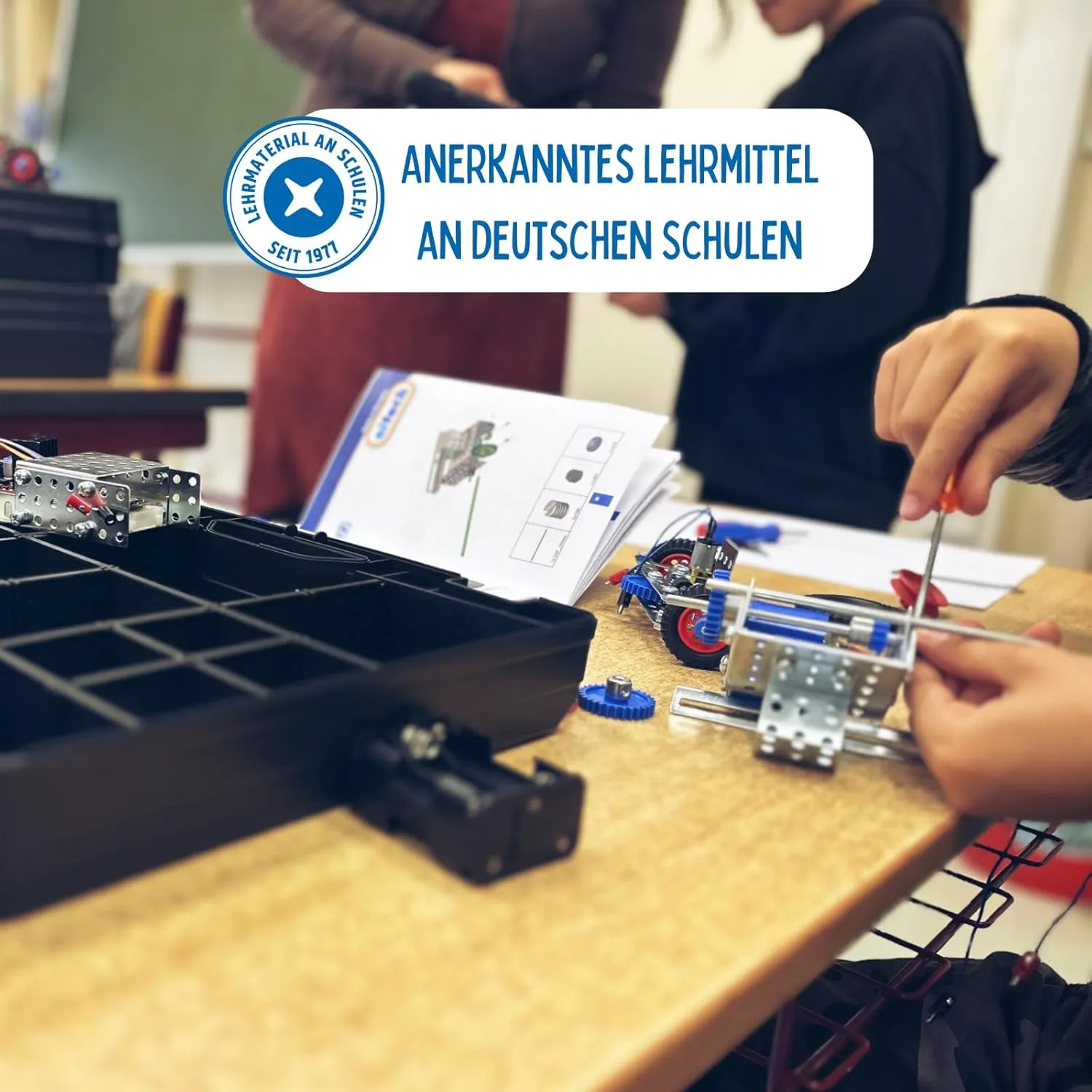 Eitech Classic Series Gearwheel Science Kit, Intro to Engineering and STEM Learning, Steel