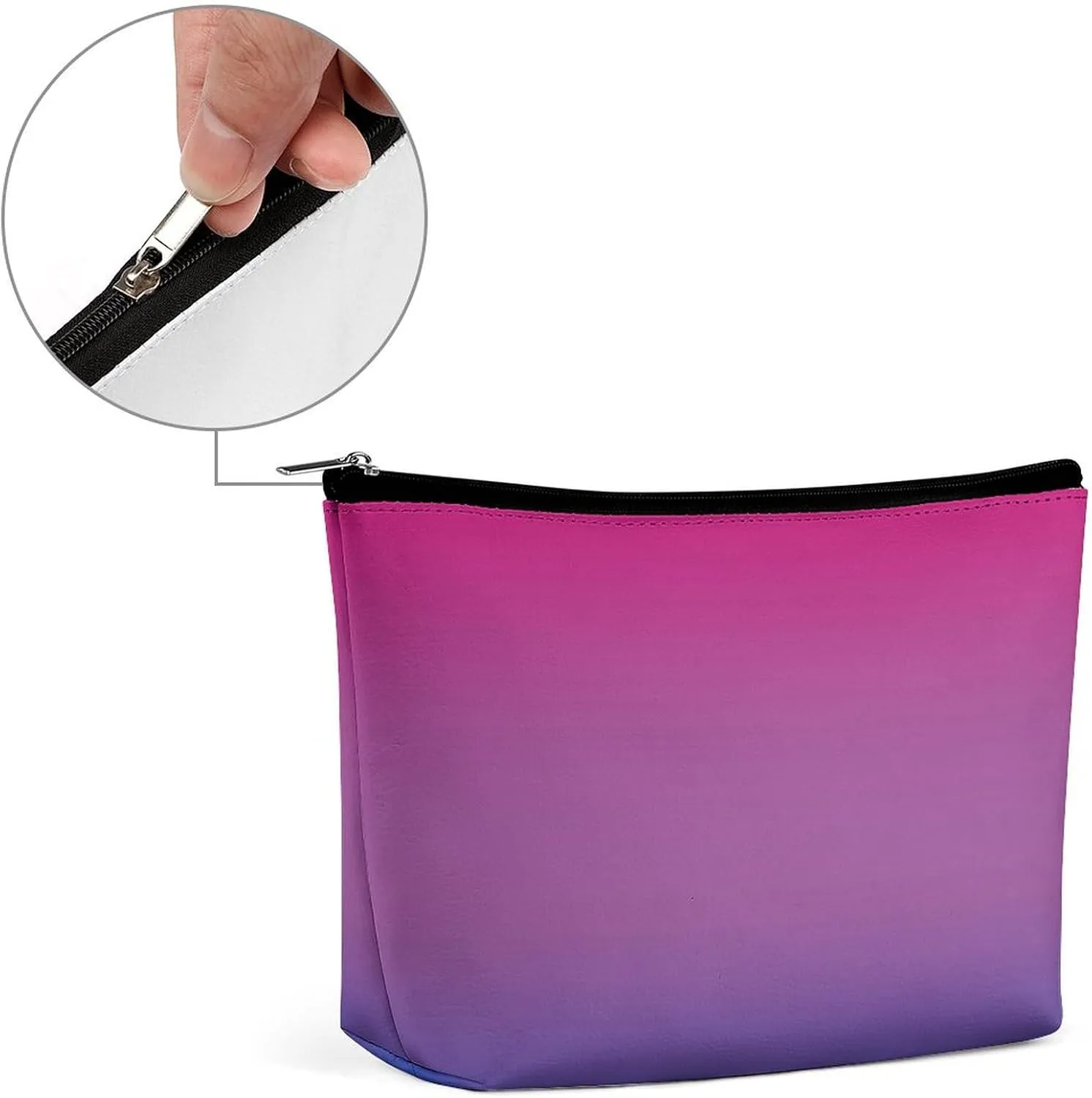 Elegant Makeup Bag, Rainbow Gradient Cosmetic Bag Large Capacity Pouch Portable Organizer for Men & Women