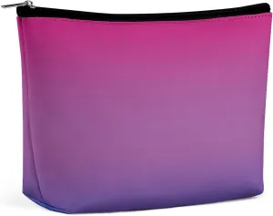 Elegant Makeup Bag, Rainbow Gradient Cosmetic Bag Large Capacity Pouch Portable Organizer for Men & Women