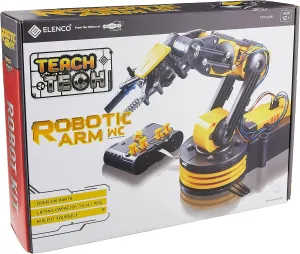 Elenco Teach Tech “Robotic Arm Wire Controlled”, Robotic Arm Kit, STEM Building Toys for Kids 12 