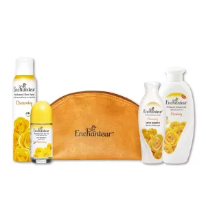 Enchanteu'r Charming Range Gift Bag With Perfumed Body Lotion, Deo Spray, Shower Gel, & An'ti-Perspiran't Deodorant For Women| Long-Lasting Fragrance| Stylish Travel Pack Included
