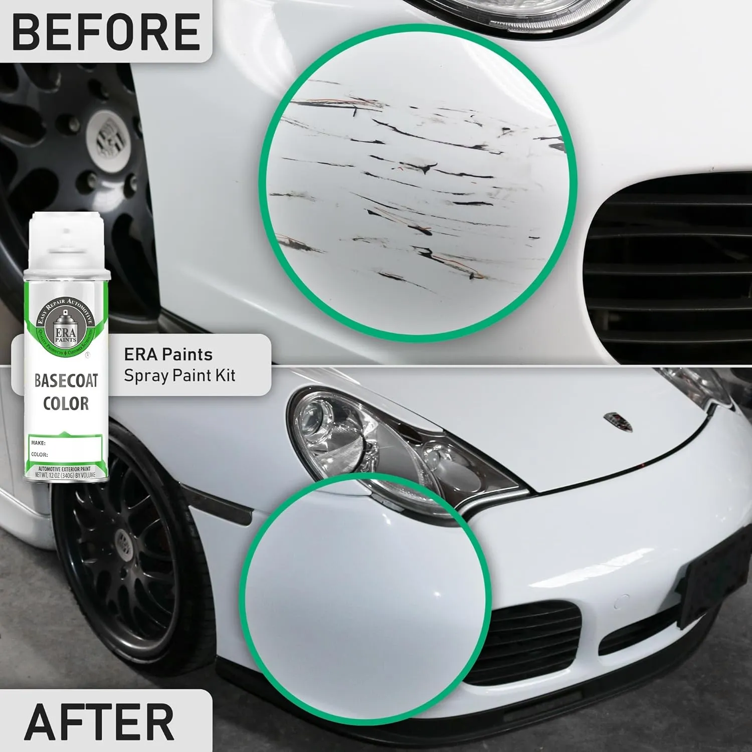ERA Paints 412/6412 - Vaillant Green for MERCEDES Exact Match Automotive Touch Up Paint Spray - Basic Kit