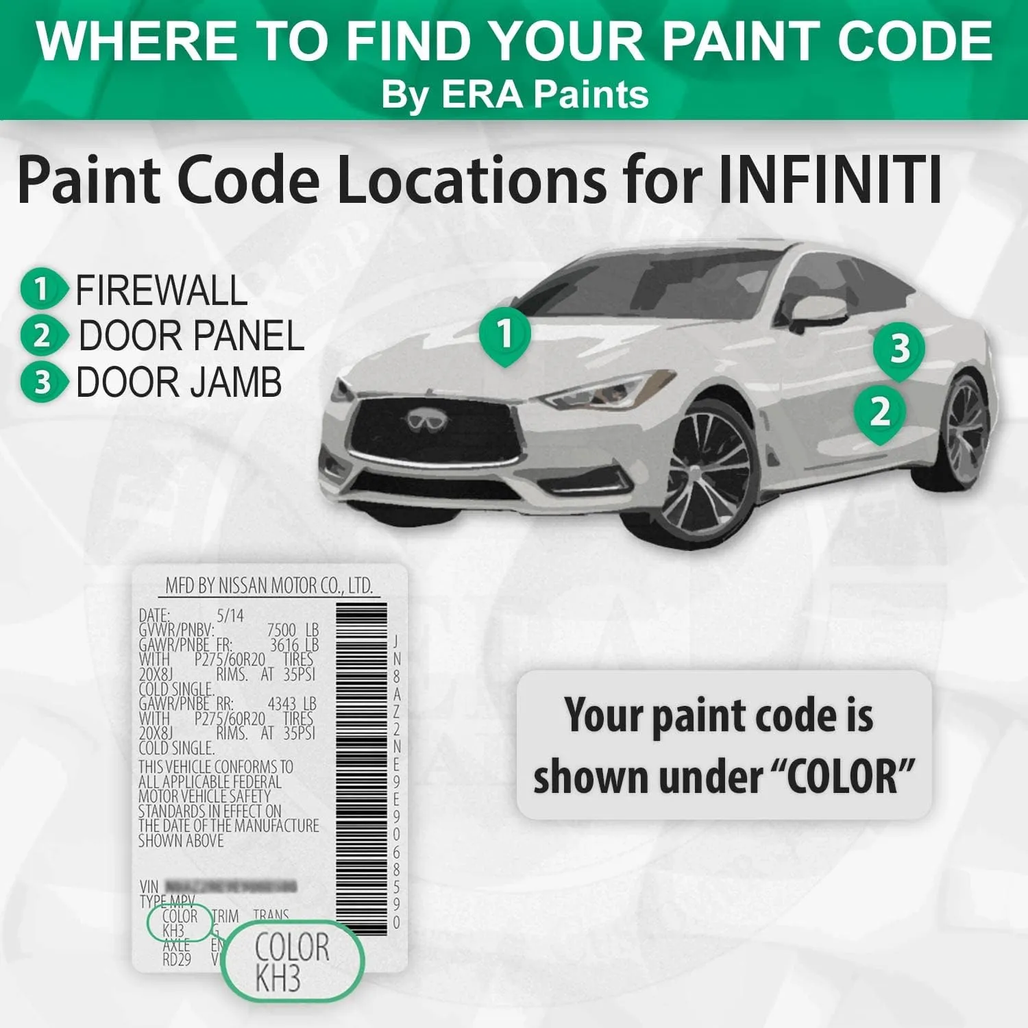 ERA Paints RBP - Performance Blue Metallic for INFINITI Exact Match Automotive Touch Up Paint Jar - Basic Kit