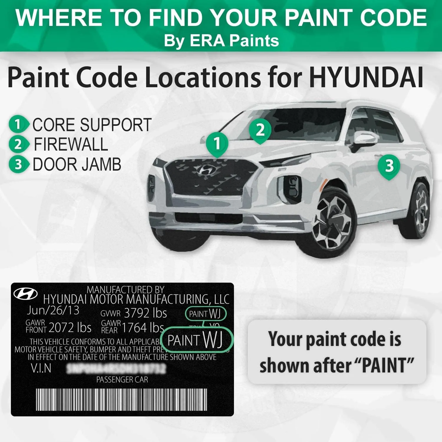 ERA Paints TRP - Volcanic Red for HYUNDAI Exact Match Automotive Touch Up Paint Jar - Basic Kit