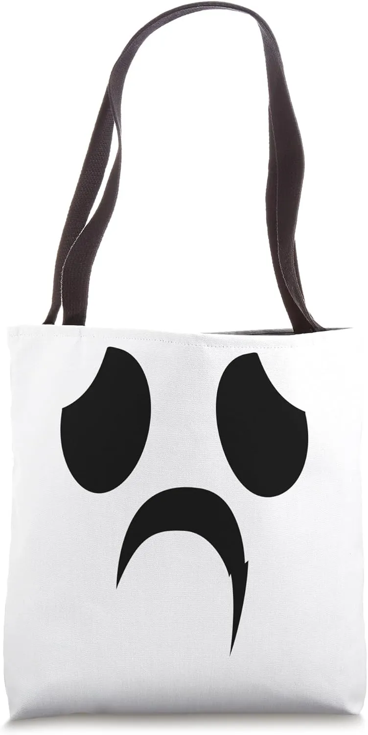 Eternal Sorrow Ghost with sad and creepy face Tote Bag