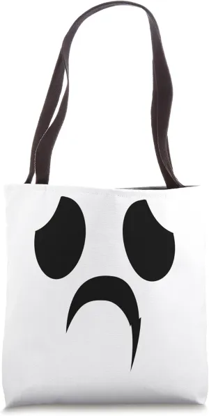 Eternal Sorrow Ghost with sad and creepy face Tote Bag
