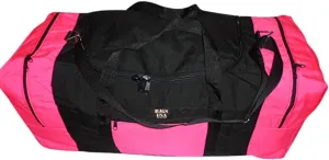 Expedition Duffle Travel Bag With U opening Easy Excess, Two End Compartments USA. (neon pink)