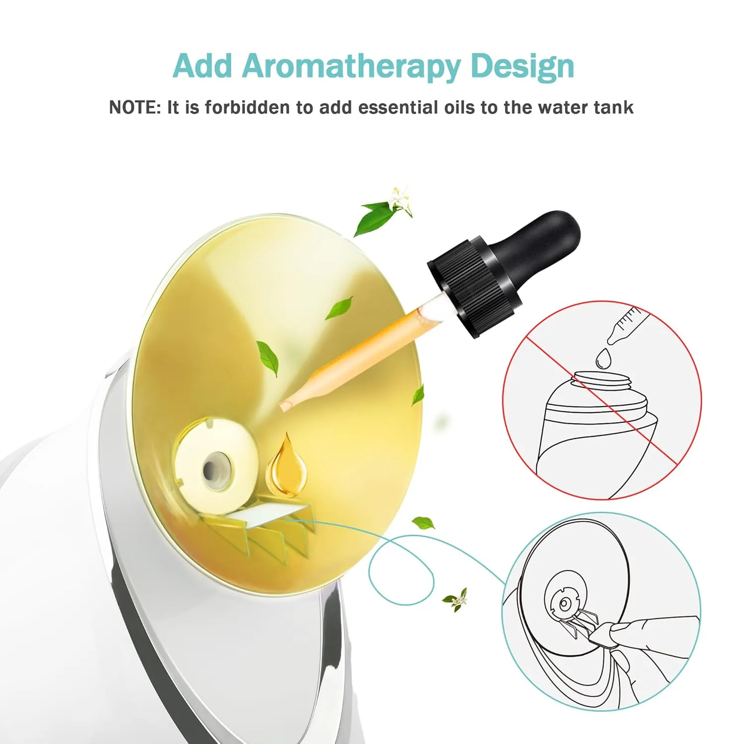 EZBASICS Facial Steamer Ionic Face Steamer for Home Facial, Warm Mist Humidifier Atomizer for Face Sauna Spa Sinuses Moisturizing, Unclogs Pores, 1 Pack   5 Stainless Steel Skin Kit Golden Yellow