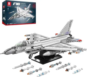 F-16 Fighter Jet Building Sets,Military Fighter Display Model,Air Force Building Block Set 33027,Fighting Falcon Airplane Army Construction Set,Toys Gifts for Military Fans and Kid 14 ,1427PCS