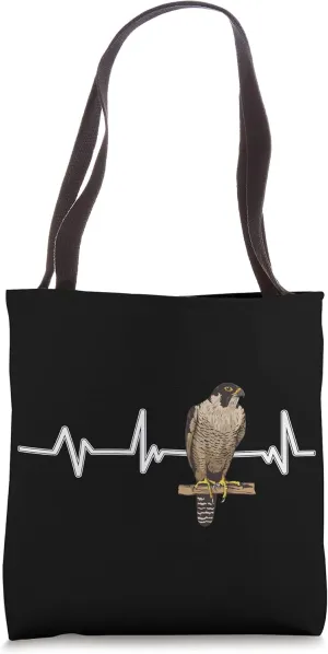 Falcon Heartbeat EKG Falconer Heart Rate Falcons Tote Bag