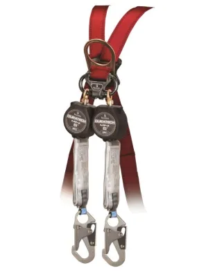 Falltech Duratech 6ft Twin Leg Mini Srd w/Carabiner & Snap Hook