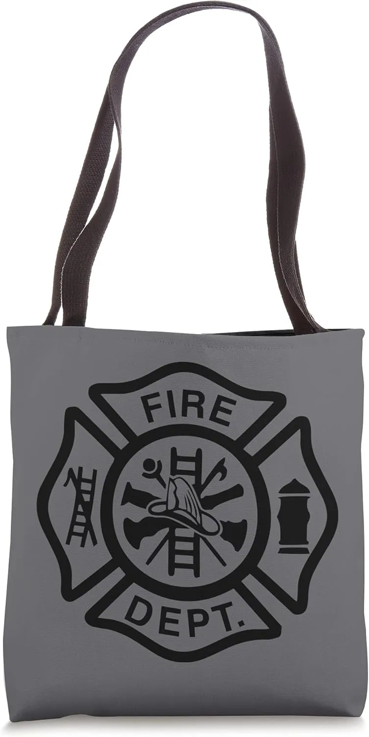 Fire Department Logo Uniform Fireman Symbol Firefighter Gear Tote Bag