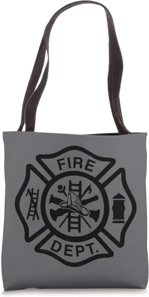 Fire Department Logo Uniform Fireman Symbol Firefighter Gear Tote Bag