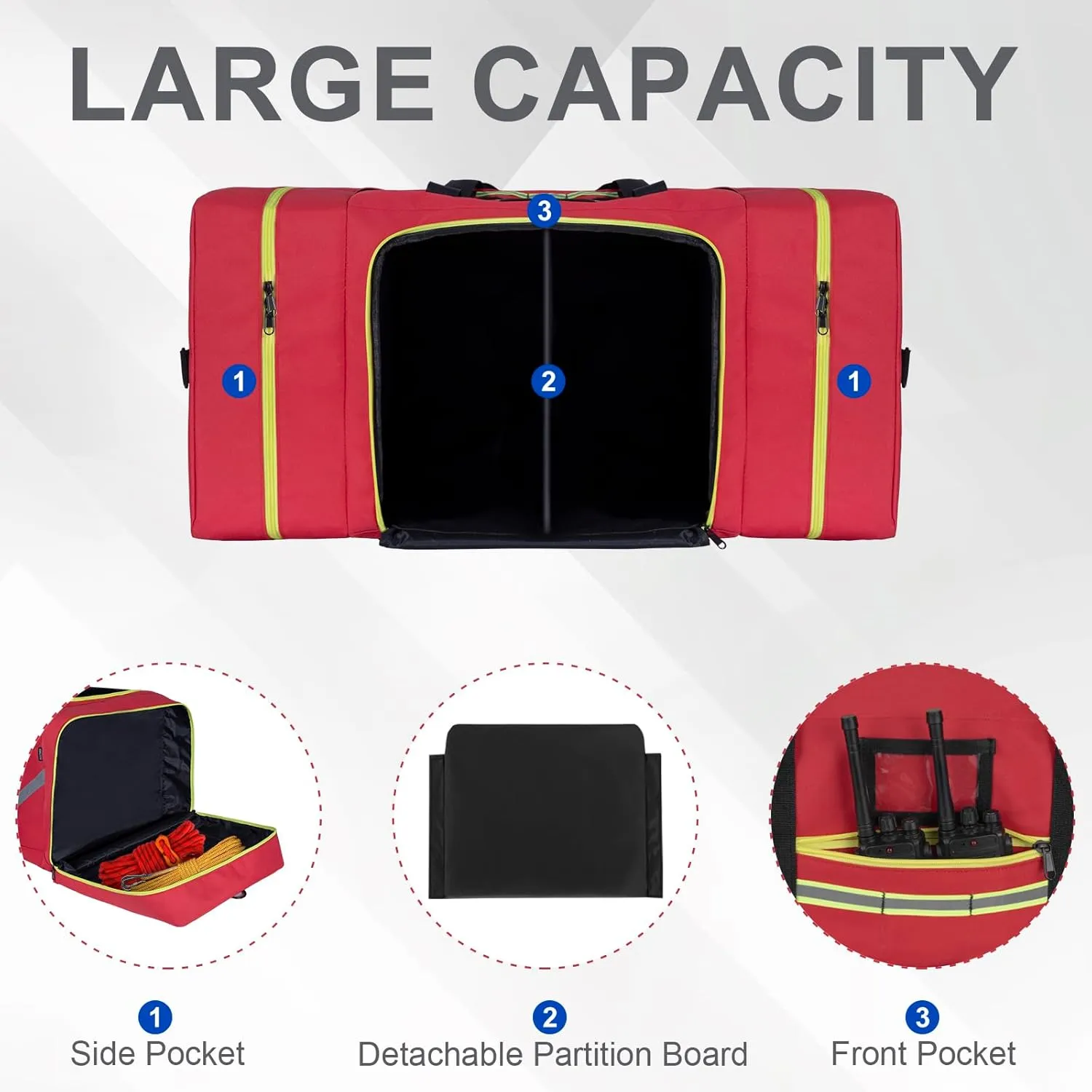Firefighter Duffle Bag, Large Gear Storage Firefighter Gear Bag with Shoulder Strap