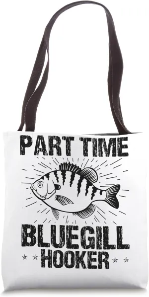 Fisherman Fishing Rod Fishing Lure Bluegill Fishing Gear Tote Bag