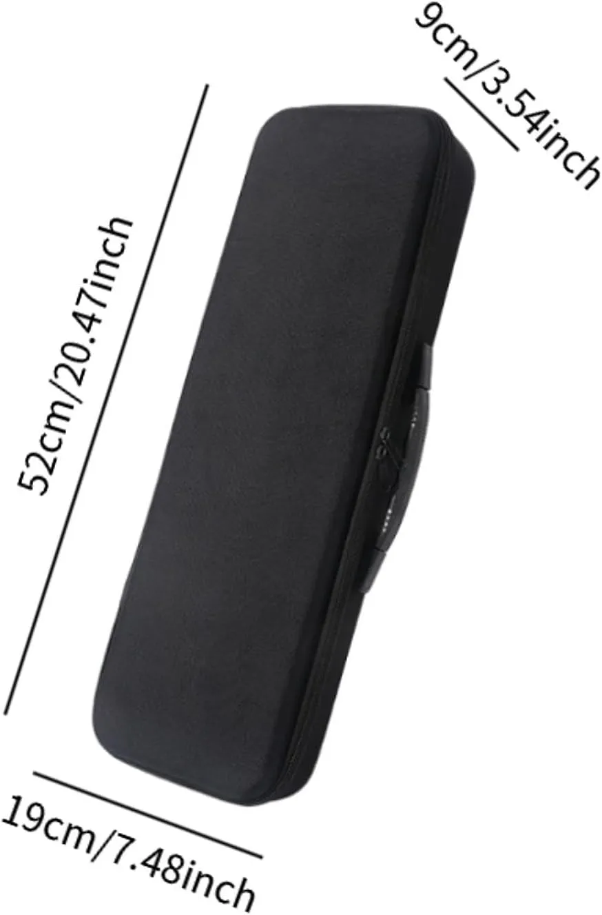 Fishing Rod Case Organizer Bag Hard Shell Mens Gift Shockproof Large EVA Travel Case Fishing Pole Reel Gear Storage Bag, 52x19x9cm
