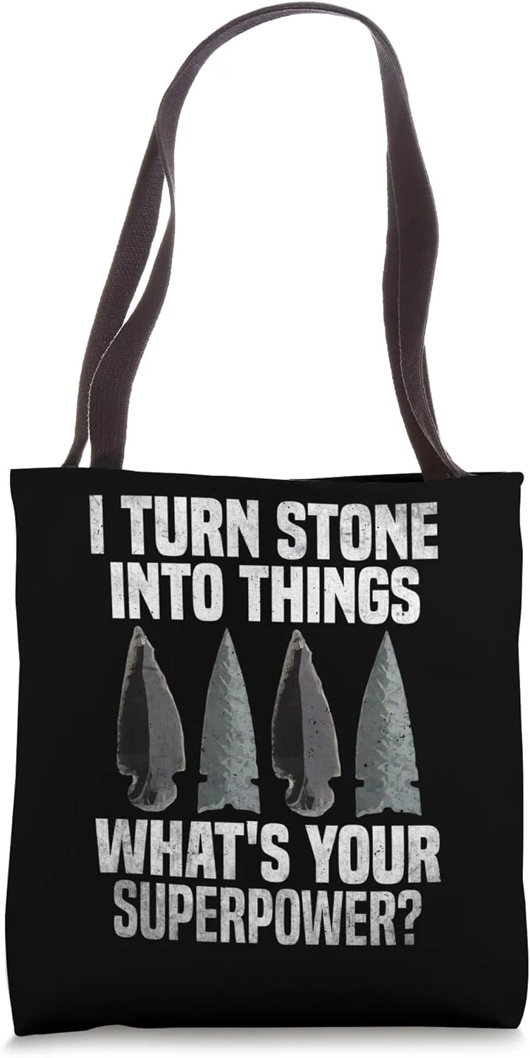 Flintknapping Artist Flintknapper Tools Flint Collecting Tote Bag