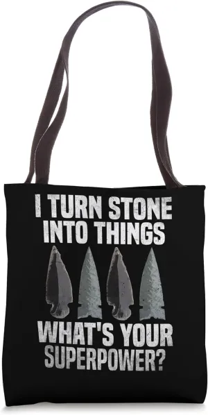 Flintknapping Artist Flintknapper Tools Flint Collecting Tote Bag