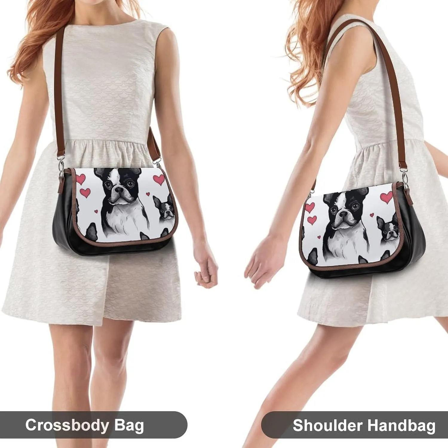 Flowers in The Field Crossbody Bags for Women Leather Handbags Travel Purses Shoulder Bags Tote Bag for Daily Use