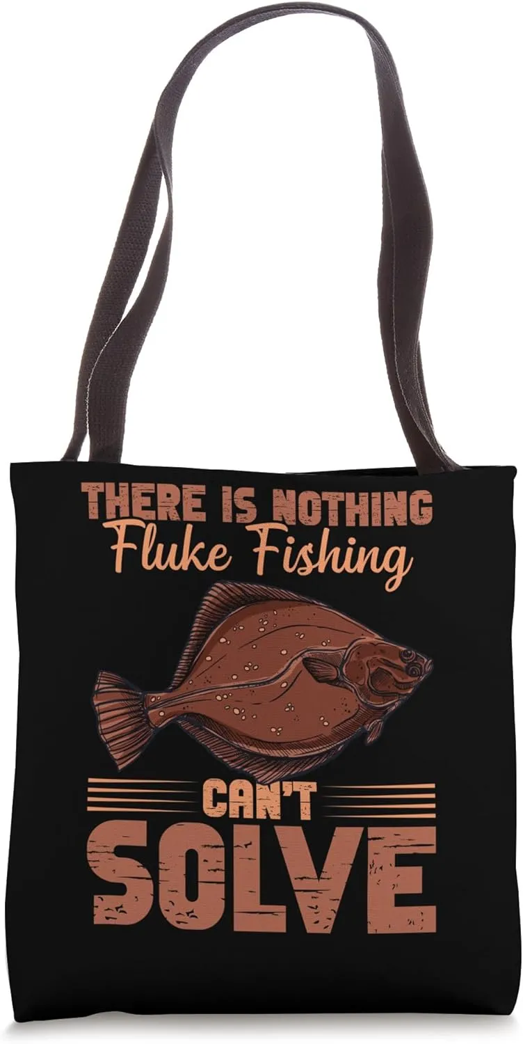 Fluke Fisherman Lure Fluke Fishing Rod Fluke Fishing Tote Bag