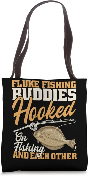 Fluke Fisherman Supplies Fluke Fishing Gear Fishing Rod Tote Bag
