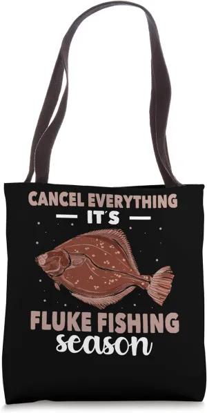 Fluke Fishing Accessories for Men Fluke Fisherman Lure Tote Bag
