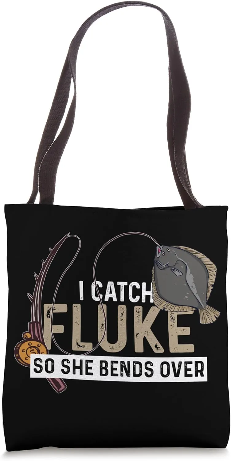 Fluke Fishing Rod Fishing Fluke Fisherman Gear Tote Bag