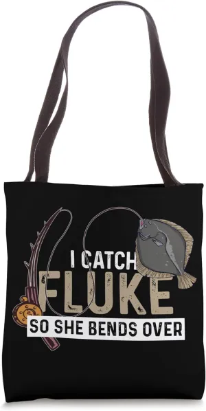 Fluke Fishing Rod Fishing Fluke Fisherman Gear Tote Bag