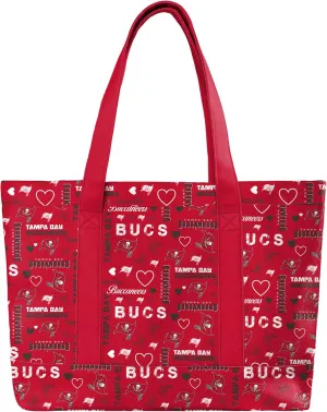 FOCO Tampa Bay Buccaneers NFL Logo Love Tote Bag