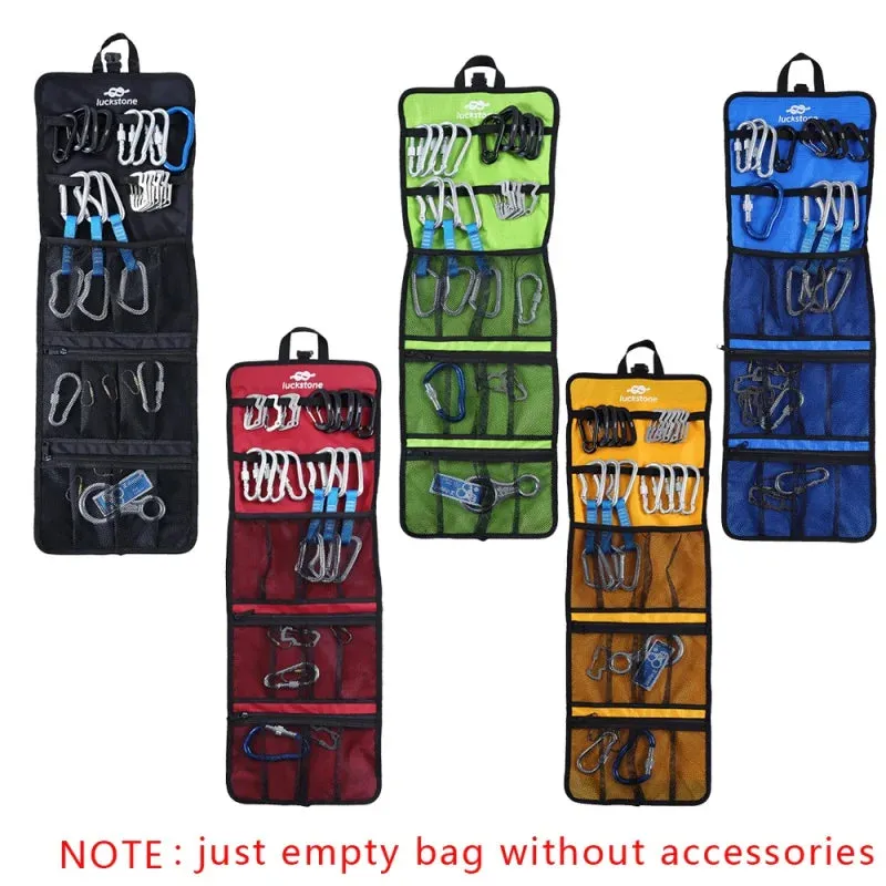 Folding Climbing Carabiner Collection Bag - Essential Gear Organizer for Outdoor Adventures