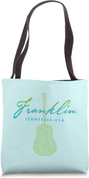 Franklin Tennessee Guitar Design Tote Bag