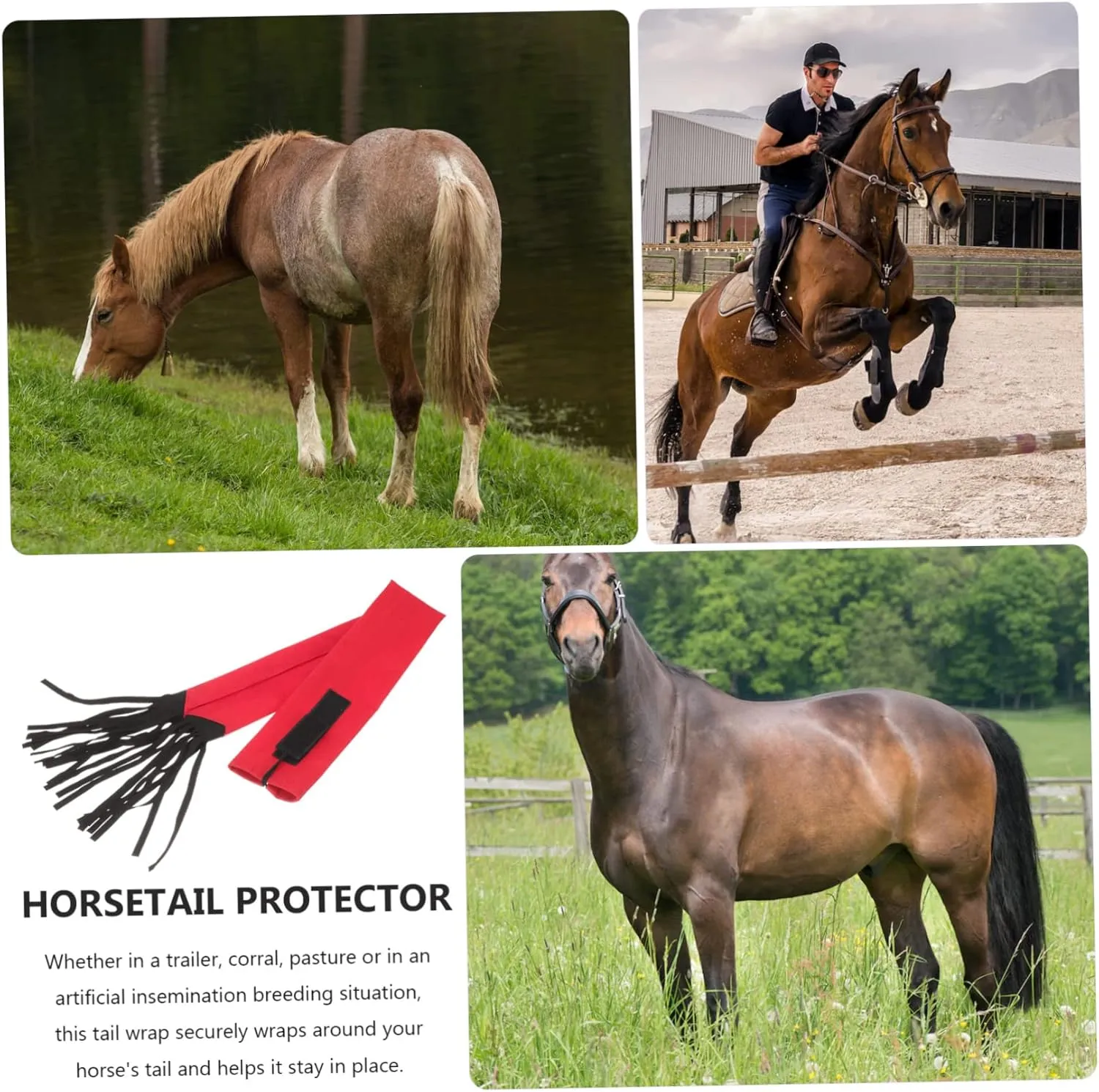 FRCOLOR 2pcs Horse Tail Bag Horse Tail Protector Non-Woven Stylish and Functional