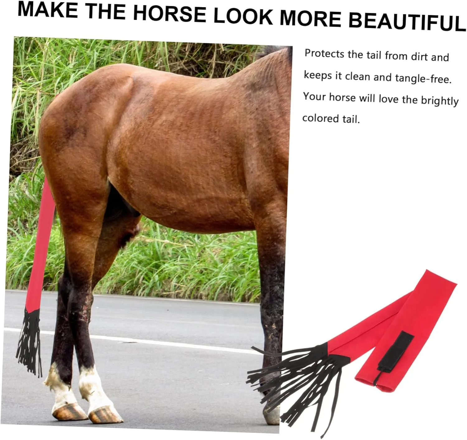 FRCOLOR 2pcs Horse Tail Bag Horse Tail Protector Non-Woven Stylish and Functional