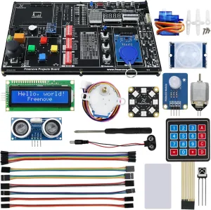 Freenove Projects Kit (No Control Board) (Compatible with Arduino IDE), 238-Page Detailed Tutorials, 46 Projects, No Soldering, Simple Wiring
