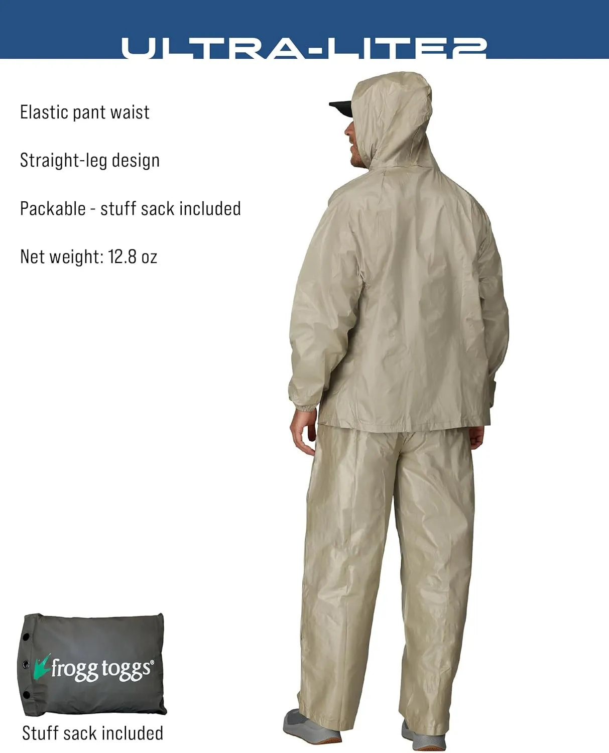 FROGG TOGGS Men's Ultra-Lite2 2-Layer Waterproof Breathable Rain Suit