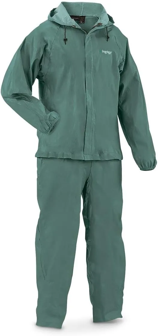 frogg toggs Men's Waterproof Ultra-Lite2 Suit, Forest Green, LARGE