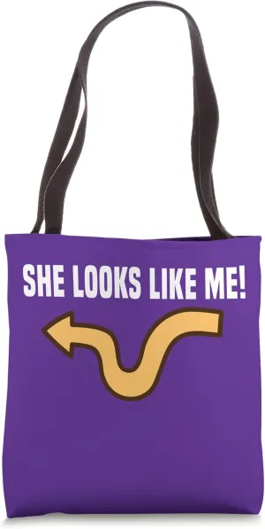Funny Identical Twin She Looks Like Me L Tote Bag