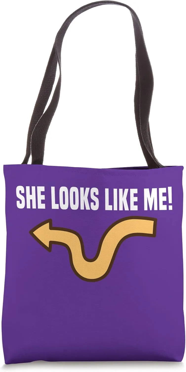 Funny Identical Twin She Looks Like Me L Tote Bag