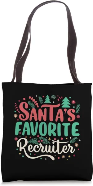 Funny Recruiter Christmas Sarcastic Recruit Santa Tote Bag