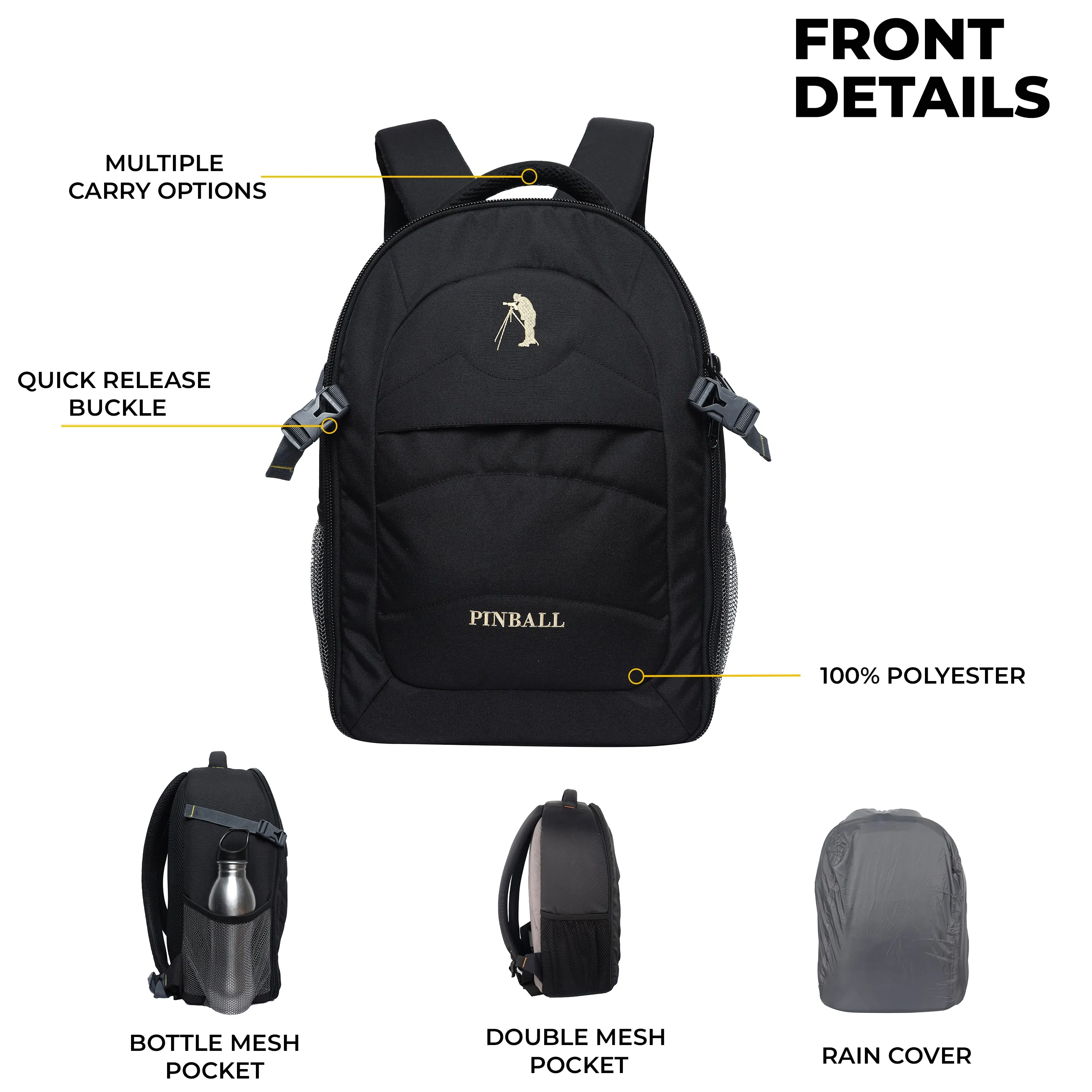 G2 GAME CHANGER | PINBALL | DSLR CAMERA BAG | WATERPROOF WITH RAINCOVER