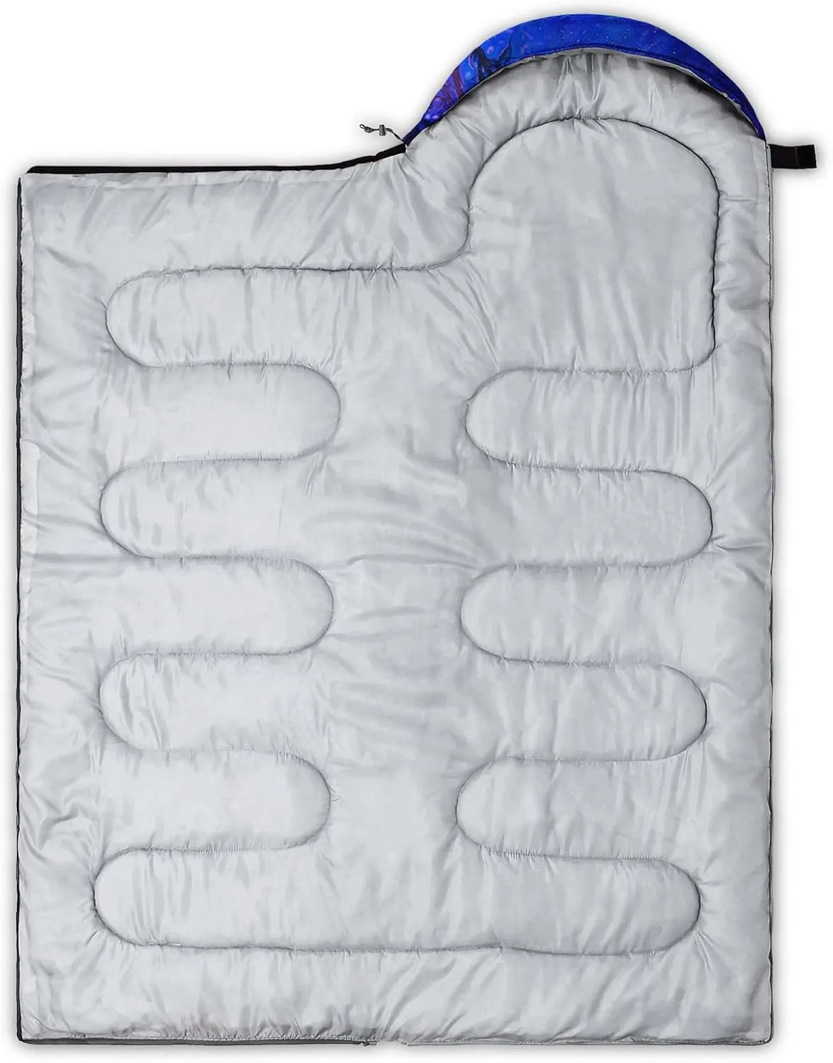 Galaxy Wolf Camping Sleeping Bags Warm & Cool Weather Waterproof Backpacking Blue Purple Starry Sky Sleeping Bag All Seasons Camping, for Adult Kids Boy Girls Camping Gear Equipment, Traveling