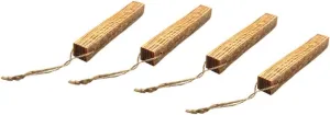 GANAZONO 1set Fired Pine Mint Strips Kit Fire Starter for Campfires Fast Lighters for Barbecue Stater Camping Accessories Fire Starter Cubes Survival Gear Grill Starter Tool Wood 4pcs